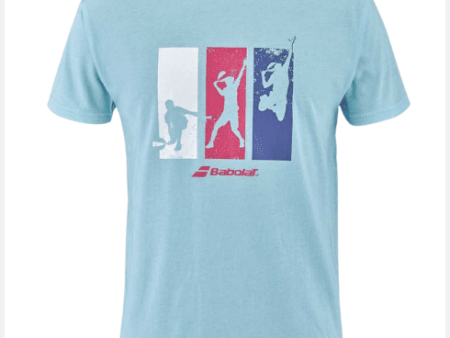 Babolat T-Shirt Padel Cotton Blue Online now