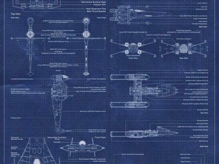 STAR WARS POSTER ~ CLASSIC TRILOGY DIAGRAM REBEL 24x36 Movie A-Wing B Y X-Wing Online Sale