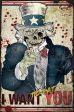 ZOMBIE POSTER ~ UNCLE SAM EAT YOU 24x36 Zombies I Want Online Sale