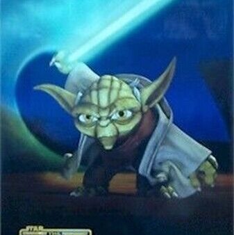 STAR WARS ~ THE CLONE WARS YODA LIGHTSABER MOVIE POSTER For Discount