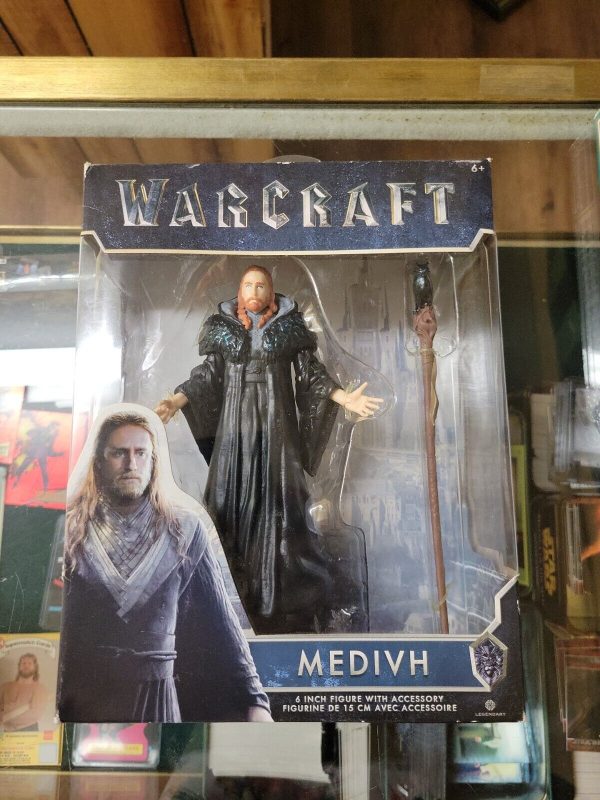 Warcraft Movie Action Figure MEDIVH 6-inch Wizard With Staff Jakks NEW World of Online