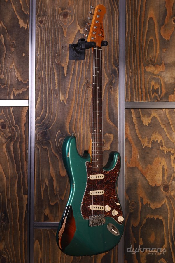 Del-Tone 60 s S-Style Sherwood Green Over Sunburst Hot on Sale