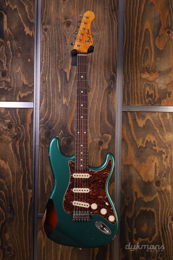 Del-Tone 60 s S-Style Sherwood Green Over Sunburst Hot on Sale