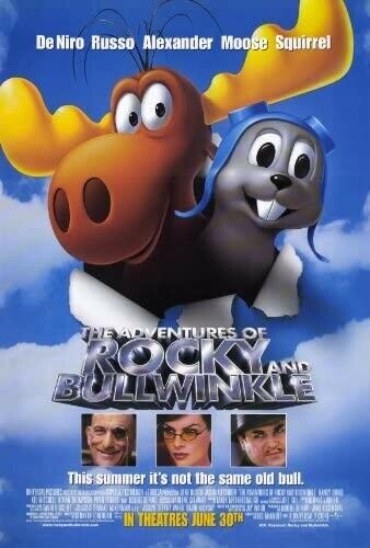 The Adventures of Rocky and Bullwinkle-27x40 SINGLE SIDED ORIGINAL MOVIE POSTER on Sale