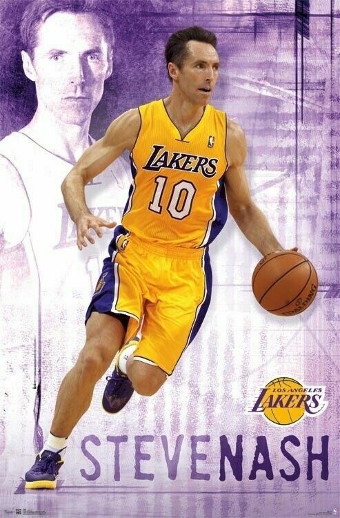 STEVE NASH ~ FOCUS 22x34 NBA POSTER Los Angeles Lakers Basketball Online Sale