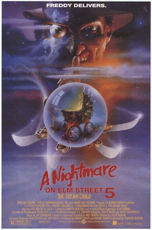 A NIGHTMARE ON ELM STREET 5 ~ DREAM CHILD 24x36 MOVIE POSTER Freddy Kreuger For Cheap