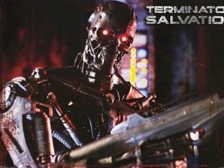 TERMINATOR SALVATION ~ T800 WITH GUN ~ 22x34 MOVIE POSTER ~ NEW ROLLED! on Sale