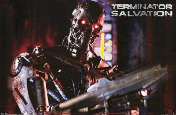 TERMINATOR SALVATION ~ T800 WITH GUN ~ 22x34 MOVIE POSTER ~ NEW ROLLED! on Sale