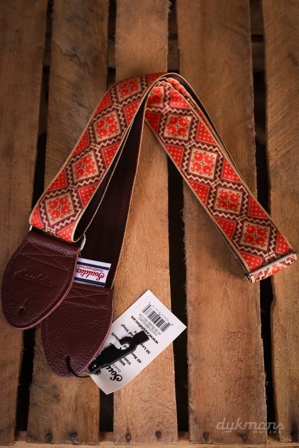 Souldier Rustic Guitar Strap Bordeaux Orange Supply