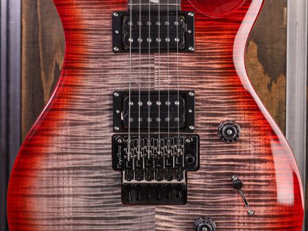 PRS SE Custom 24  Floyd  Charcoal Cherry Burst Online Hot Sale