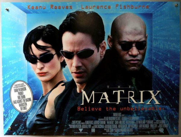 The Matrix ~ British ~ Quad ~ 27x40 SINGLE SIDED REPRINT MOVIE POSTER For Discount