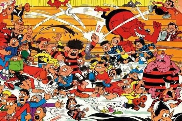 THE BEANO POSTER ~ FIGHTING CAST 24x36 Cartoon Comic Strip Hot on Sale