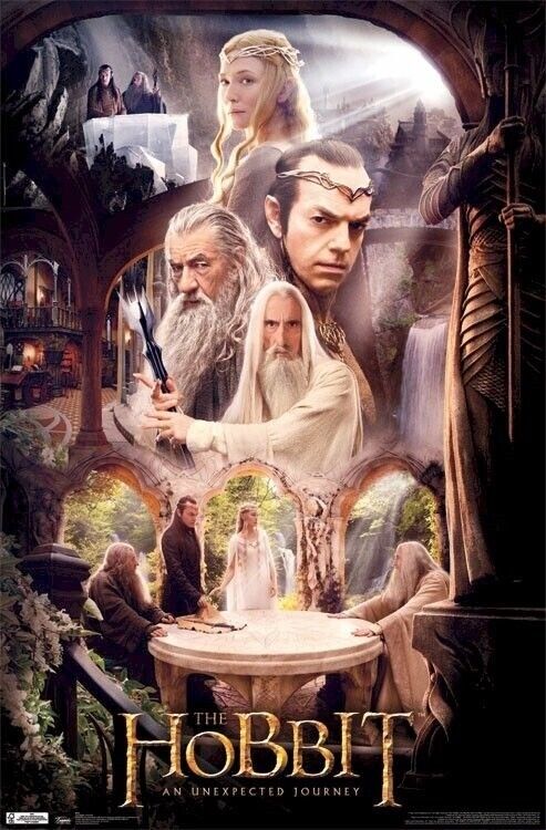 THE HOBBIT UNEXPECTED JOURNEY ~ RIVENDELL CAST 22x34 MOVIE POSTER ! Ian McKellen Online Sale