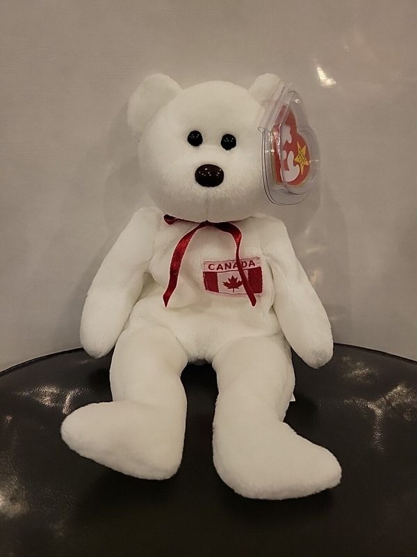 Ty Maple The Canadian Flag Bear Beanie Baby 1996 Canada Online now