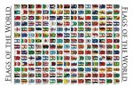 210 FLAGS OF THE WORLD 22x34 Earth Flag Countries Flag NEW ROLLED! Discount