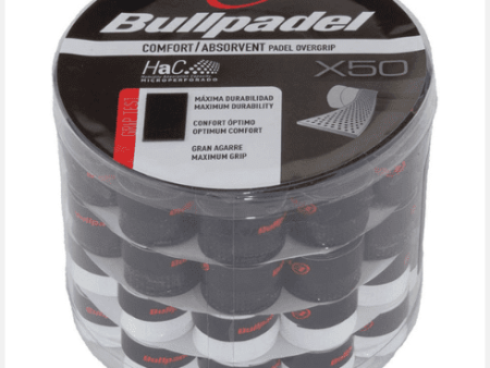 Bullpadel Overgrips White Black 50 pieces Supply