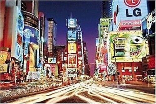 TRAVEL ~ NEW YORK CITY TIMES SQUARE LIGHTS POSTER 24x36 0237 Sale