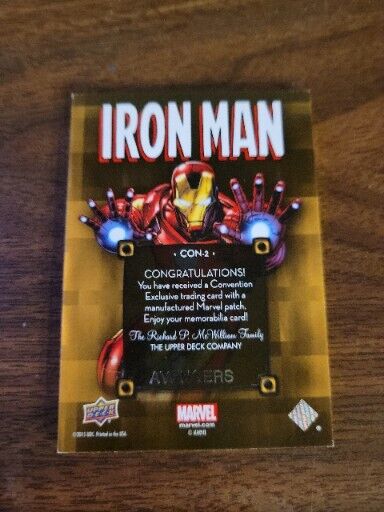 2015 Upper Deck Iron Man Comic Con Exclusive Embedded Patch Card Marvel CON-2 Supply