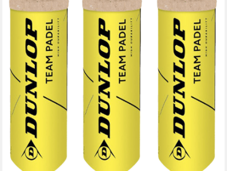 Dunlop Team Padel Balls (3 Cans) For Sale