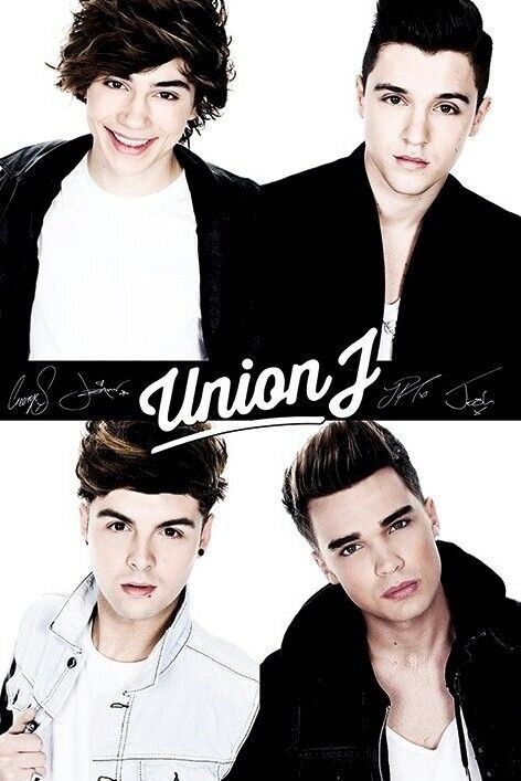 UNION J POSTER ~ SIGNATURES 24x36 Music Shelley Josh Cuthbert Hamblett Hensley Cheap