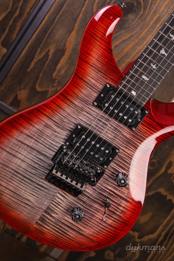 PRS SE Custom 24  Floyd  Charcoal Cherry Burst Online Hot Sale