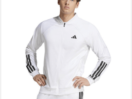 Adidas Jacket 3-Stripes Knitted White on Sale