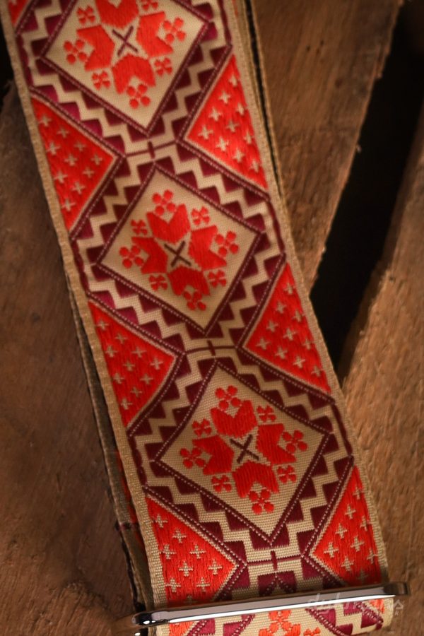 Souldier Rustic Guitar Strap Bordeaux Orange Supply