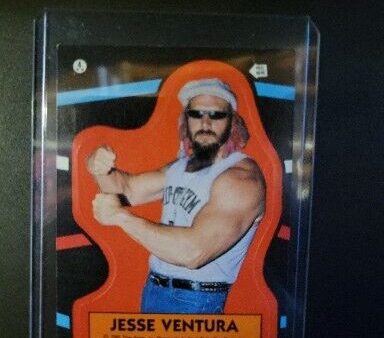 1985 Topps Stickers WWF Jesse The Body Ventura Card #4 NM Rookie RC WWE HOF For Sale