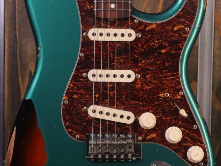 Del-Tone 60 s S-Style Sherwood Green Over Sunburst Hot on Sale