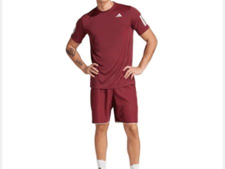 Adidas Club 3-Stripes T-Shirt Burgundy For Discount