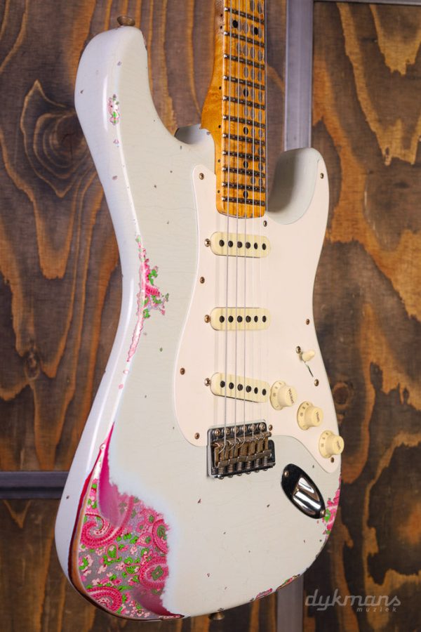 Fender Custom Shop Limited Edition Mischief Maker - Heavy Relic - Super Faded Aged Sonic Blue Over Pink Paisley For Cheap