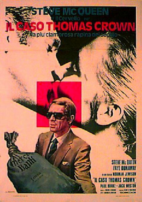 The Thomas Crown Affair-Italian-27x40 SINGLE SIDED REPRINT MOVIE POSTER For Discount