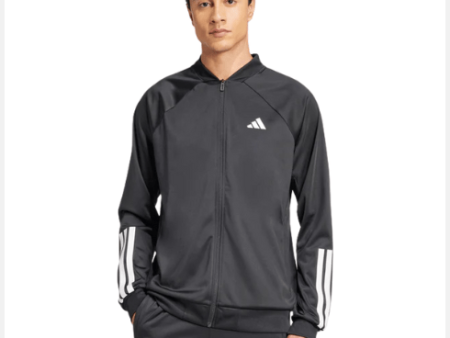 Adidas Jacket 3-Stripes Knitted Black For Sale