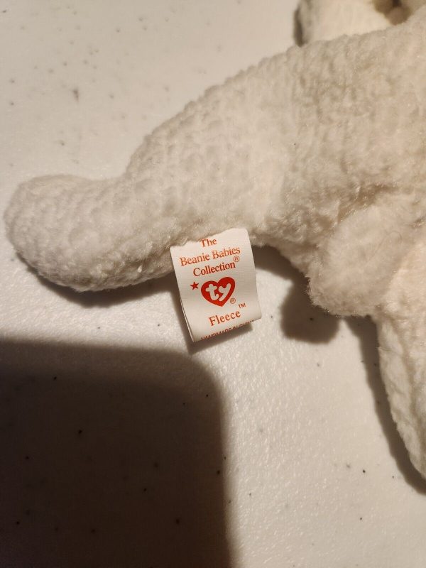 Ty Beanie Baby Fleece The Lamb Retired Mint Con. With P.V.C Pellets & Tag Errors Online now